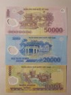 3 Note Set Vietnam 50k  20k  10k Dong Polymer Note Unc  Vietnamese 