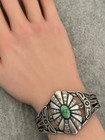 Vintage 30 s Fred Harvey Era Navajo Concho Dome Thunderbird Sterling Bracelet
