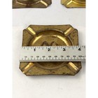 Vintage Lot Of 3 Gold Tone Mcdonald s Ashtray Metal 1990s Restaurant