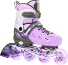 Adjustable Inline Skates For Boys Girls Ages 4-12 With Light Up Wheels  Rolle   