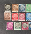 Wwii Ww2 Third Reich Germany Hindenburg Stamp Complete Set Of 17 Used Stamps