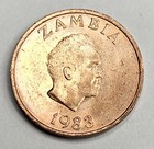 1983 Zambia 1 One Ngwee - Aardvark - Zambian African Copper Clad Steel Coin