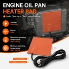 2pcs Engine Silicone Heating Pad With Thermostat 120v 150w 4 x 5  universal Engi