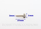 Set Of 2 Accordion Grille Screws 9 X 21mm With Inserts And Felt Washers
