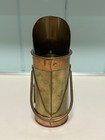 Vintage Copper And Brass Fireplace Scuttle Bucket 8    Tall Match Holder