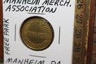 Vintage Transit Token Mannheim Merchants Association Free Parking Pennsylvania