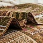  Cabin Bedding Quilt King Size Lodge Patchwork King 108 x96   Chocolate Blue