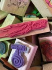 Crafting Stamp Lot     2lb Mystery Mix Of Used Vintage Rubber Art Stamps