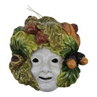 Vintage Fall Season Mask Bacchus Majolica Ceramic 7    Italy