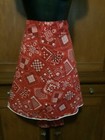 Vintage 1950    Lady   s 1 2 Apron Red  White Bandana Print Cotton Never Worn   Fun