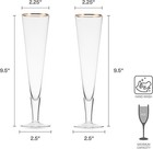 Gold Rim Wedding Anniversary Champagne Toasting Flutes Gift Boxed Set Of 2 8