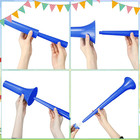 4 Pcs Blue Stadium Horn For Adult  21 Inch Vuvuzela Plastic Collapsible Cheering