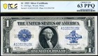 Hgr Fr 238 1923  1 Silver Certificate  rarer Woods white  Pcgs Choice Unc 63ppq