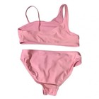 Wonder Nation Girls Pink One-shoulder Bikini Set M  7-8 