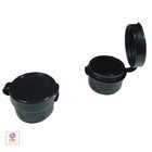 Cosmetic Hinge Jars Empty Plastic Beauty Sample Container 3 Ml Black  25  5005