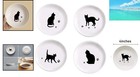 Chic 4pcs Cat-themed Ceramic Plates     Microwave Safe For Stylish Entertaining
