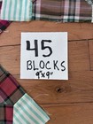 45 Vintage Quilt Blocks 9  X 9  Hand   Machine Stitched Estate Find