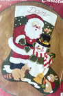Vtg Bucilla Felt Stocking Kit Christmas Friends 32967 15    Sealed 1992