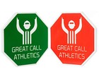 Great Call Athletics   Wrestling Referee Flip Disc   Red   Green Coin   Pliable
