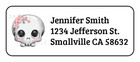30 Cute Halloween Personalized Return Address Labels Stickers Tags Skull