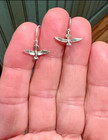 New  78 Sundance Catalog Bird Dove Peace 5 8  Sterling Silver Dangle Earrings