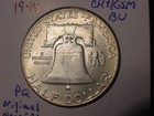 1948 Franklin Half Choice   Gem Bu Near Fbl Original Color Popular Better Date