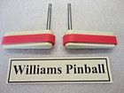 Williams Pinball White Flipper   Shaft  Includes New Fresh Red Flipper Rings 