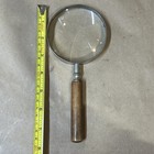 Antique Vtg B   L o  Co Bausch   Lomb Co  Magnifying Glass Metal W Wood Handle