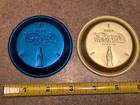 Vintage Lot Of Two 1960s Coca-cola Metal Coasters  Free Shipping