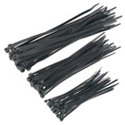 200 Pcs Cable Ties Assorted Sizes Black Variety Zip Tie Wire Cord Organizer Pack