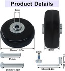 Luggage Replacement Wheels 50x18mm Universal Suitcase Wheel Repair Kit Rubber 4x
