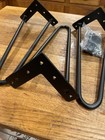 New 12    Coffee Table Metal Hairpin Legs Iron Bar Black Set Of 4 Diy W-  Feet