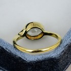 Green Amethyst Ring 925 Sterling Silver Gold Oval Solitaire Gift For Her