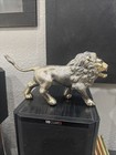 Vintage Lion Bronze Statue With Patina Finish 11   x5 5   x3     Great Condition