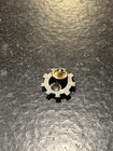 Handmade Steampunk Hourglass Gear Pin Mark Eliot Schwabe Vermont Local Artist