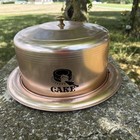 West Bend Copper Tone Aluminum Cake Carrier 1950s Vtg Retro