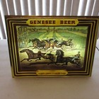Genesee Beer Lighted Sign Shadow Box 3d Currier   Ives Scoring Horse Racing Rare