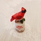 Vintage Enesco 1984 Merry Christmas Thimble Cardinal