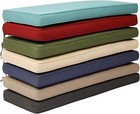 Aoodor 46x18x3in Outdoor Bench Cushion 2-3 Seater Seat Pads Ties Removable Cover