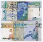 2008 Seychelles 10 Rupees P-36 New Unc Banknote
