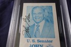 John Glenn Usa Nasa Astronaut Senator Autographed 4x6 Campaign Print Psa Slab