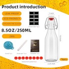 Paquete De 8 Botellas De Vidrio Con Tapa Abatible De 8 5 Onzas  Botellas De 