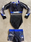 Cheerleading Uniform Top Singlet   Shorts Allstars Cheer World Adult Small