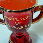 Indianapolis  Indiana Antique Ruby Red Cut Flash Souvenir Glass Trinket Trophy