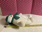 Vtg  Eden  Plush The Snowman  raymond Briggs  Green Hat  Scarf  8 In   Washable