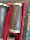 Antique Brevort 8185 Clarinet Wood-cork Silver W  Wood leather Case