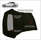 Convertible Soft Top 2005-2014 Ford Mustang Dot Heated Glass Window Canvas Cloth