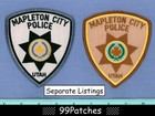 Mapleton City  brown Tan  Utah Police Shoulder Patch Maple Tree Leaf 2b