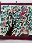 Vintage Beautiful Egyptian Applique Fabric Wall Hanging Textile 89x92 Cm