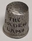 Vintage Pewter Rawcliffe The Golden Lamb Thimble